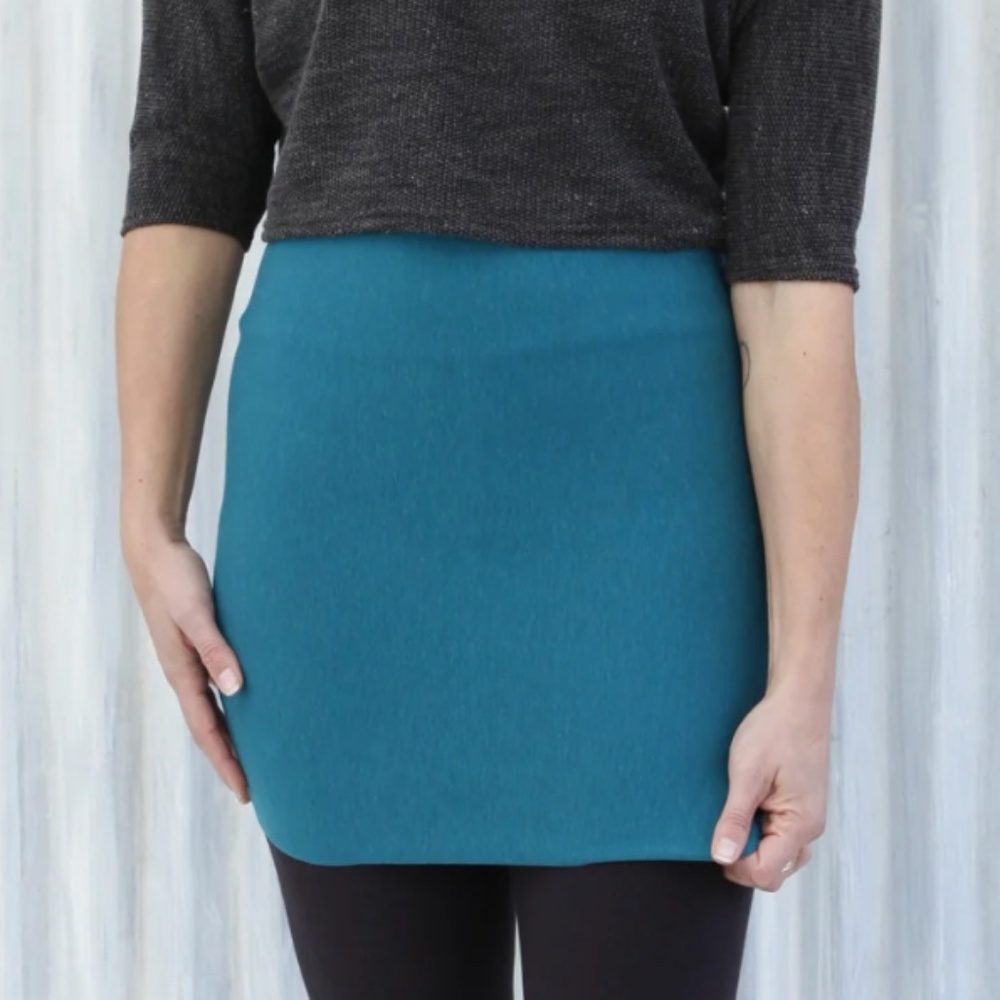 USA Made Teal Mini/Tube Skirt (Yana Dee)